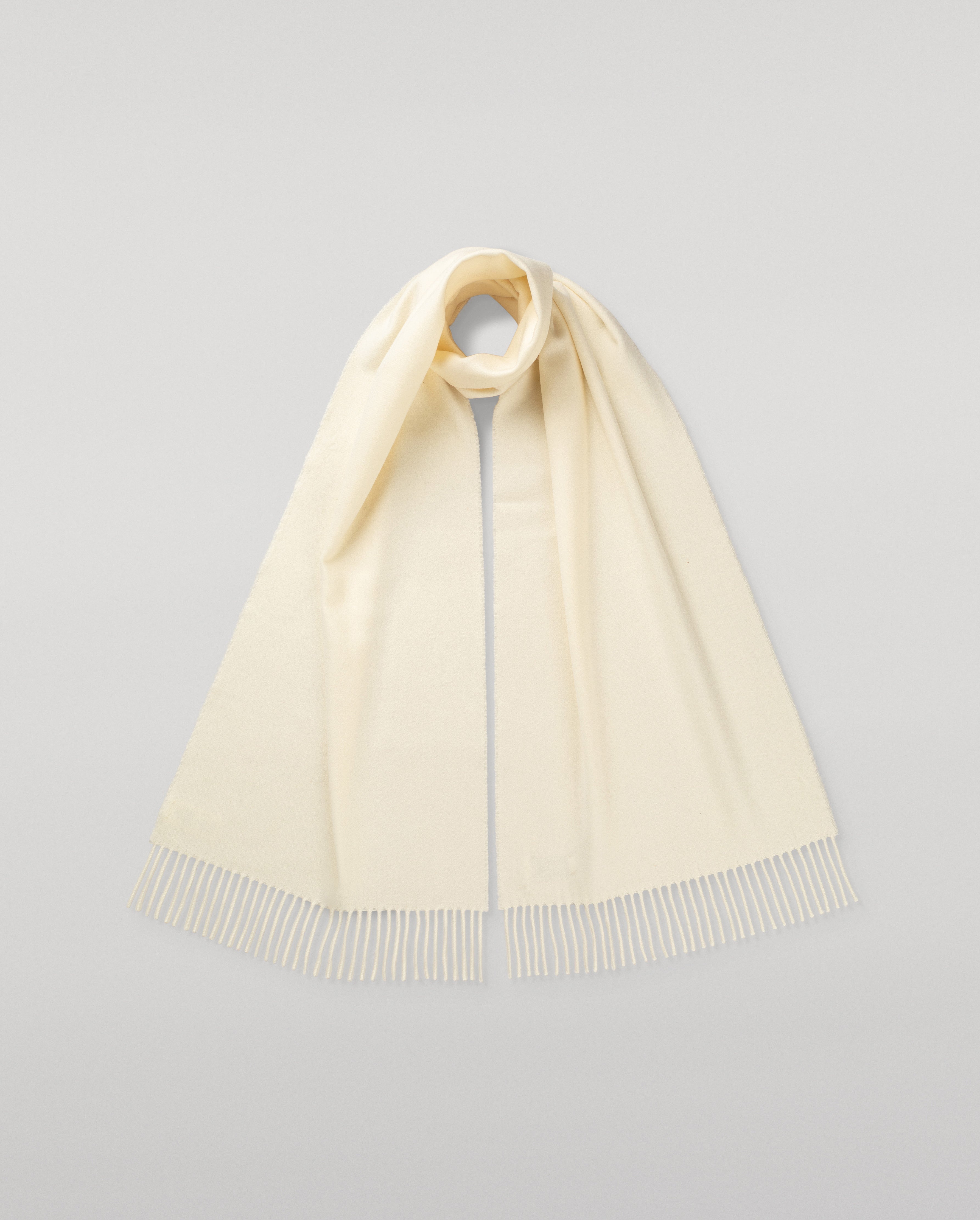 Merino Wool White Scarf