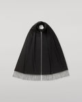 Merino Wool Black Scarf