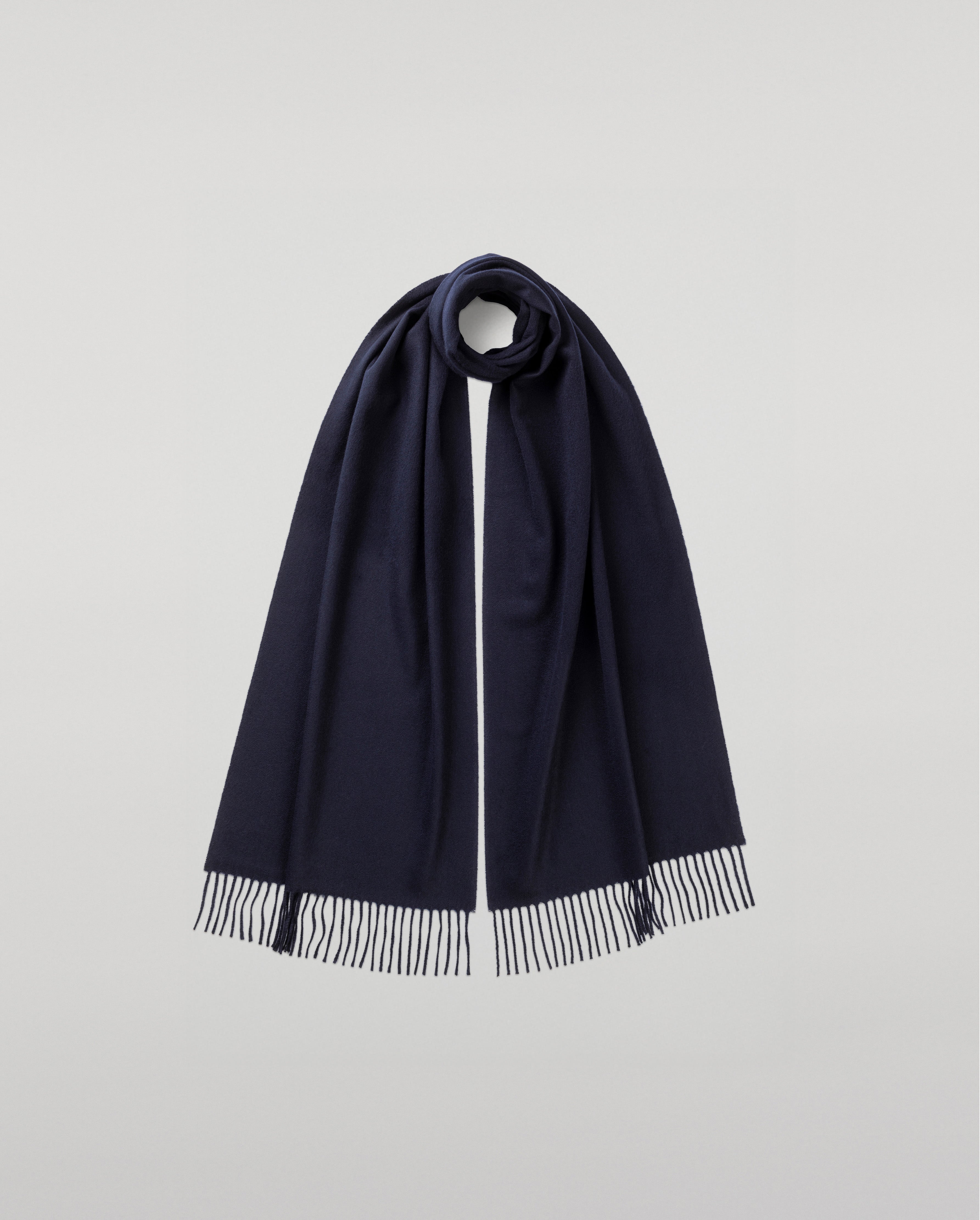 Merino Wool Dark Navy Scarf