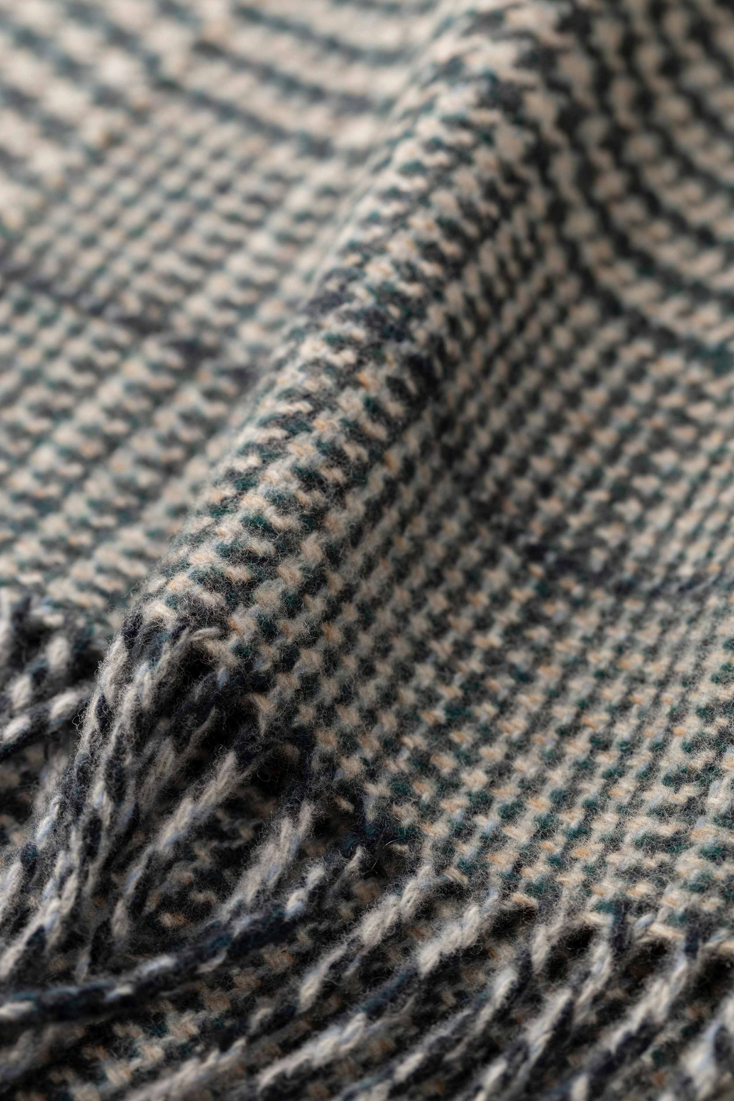 Tweed Glen Check Dark Green Scarf