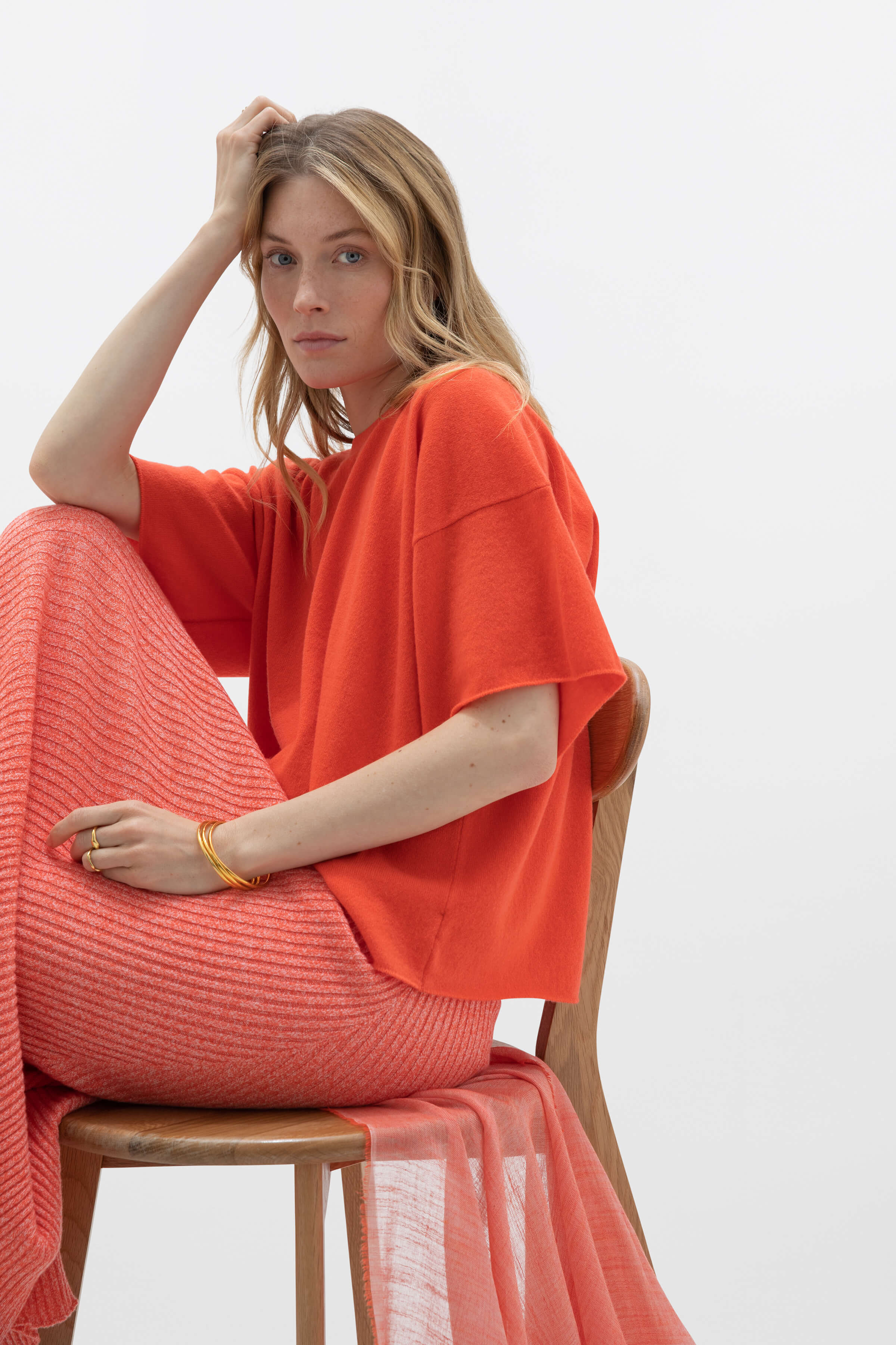 Orange Cashmere T-Shirt