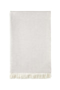 Herringbone Merino Bed Throw in Silver Birch