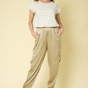 Come & See Me Satin Cargo Pant