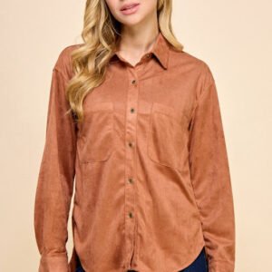 Love Song Suede Button Up