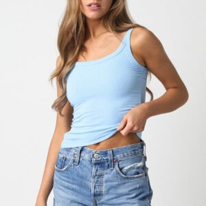 Back To School Tank in Light Blue