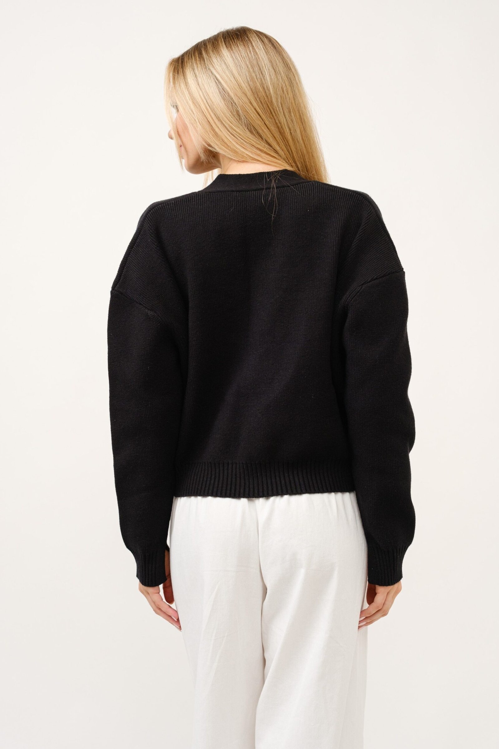 Bring Me Roses Cardigan in Black - Image 4