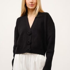 Bring Me Roses Cardigan in Black