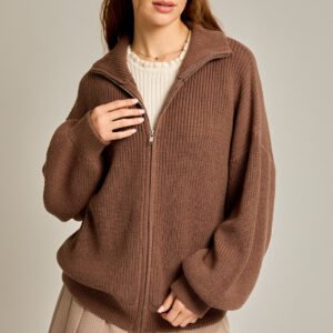 I Had Some Help Sweater Cardigan in Mocha