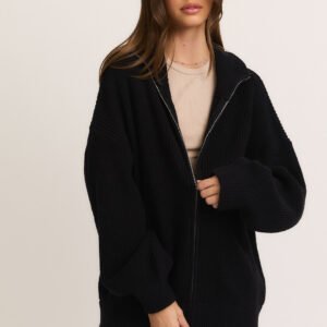 I Had Some Help Sweater Cardigan in Black