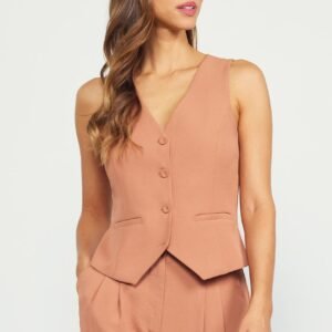 Pearl Girl Vest in Hazelnut