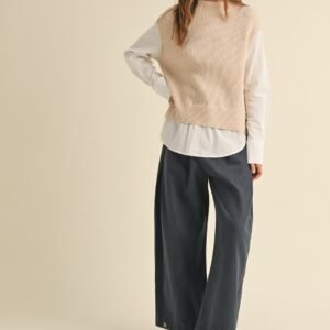 Oatmeal Lace Double Top