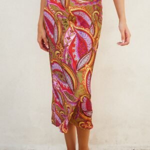 Sangria Mix Midi Skirt