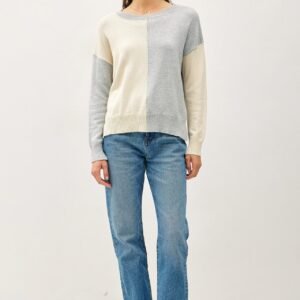 Color Block It Sweater in Grey