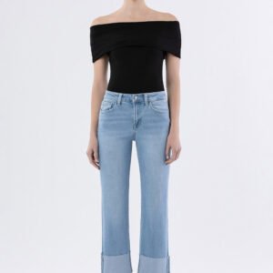 Harlow High Rise Cuffed Straight