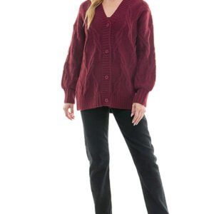 Holiday Cable Knit Cardigan