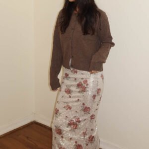 Roses Are Red Midi Skirt