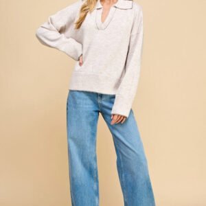 Keep You Here Collared Sweater