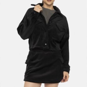 Winter In Europe Corduroy Jacket in Black