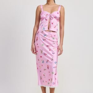 Spring Break In Italy Midi Skirt