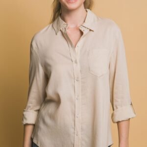 Ocean Button Up in Khaki