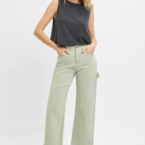 Maya Mid Rise Denim in Green