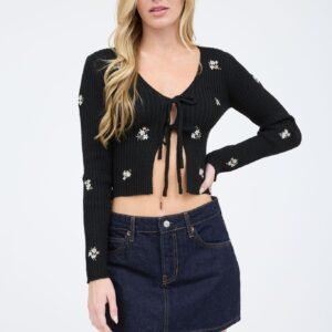 Beso Floral Tie Sweater