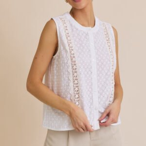 Sweet Eyelet Tank Top