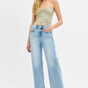 Brielle Barrel Fit Adjustable Denim