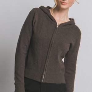 Fairfax Zip Sweater in Chocolate