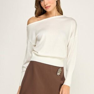 Out And About Off Shoulder Sweater