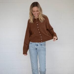 Hug Me Cardigan in Brown