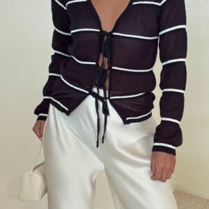 Cross The Line Tie Cardigan